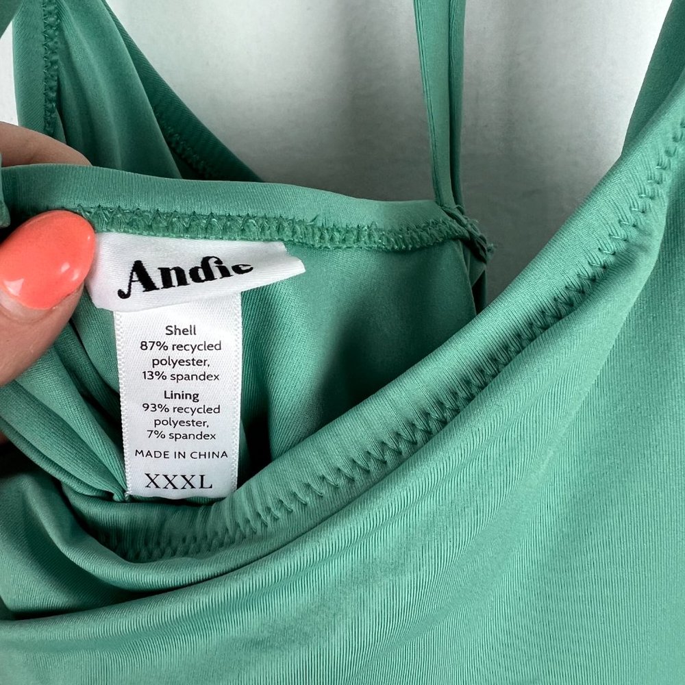 NWT Andie Swim The Marina One Piece Swimsuit Flat Green Plus Size XXXL NEW - Picture 7 of 14